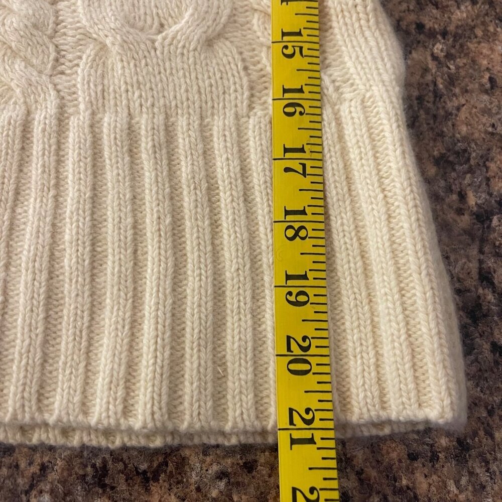 Banana Republic Women Cable Knit Shawl Collar Sweater Size M Butter Yellow Cozy - Picture 12 of 12